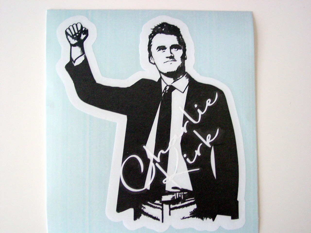 Charlie Kirk Decal, 2 Color Decal, Charlie Signature Decal, Patriotic Decal