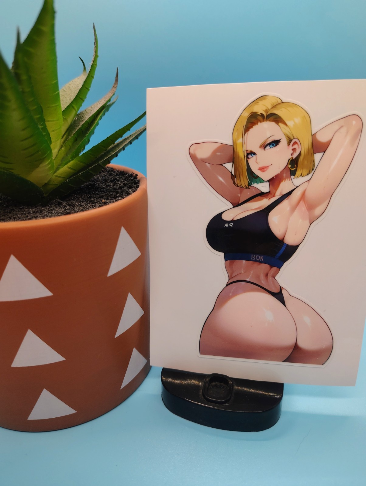 (4.5 Inches) Dragon Ball Z – Android 18 (Thicc) – Water-Resistant Vinyl Sticker