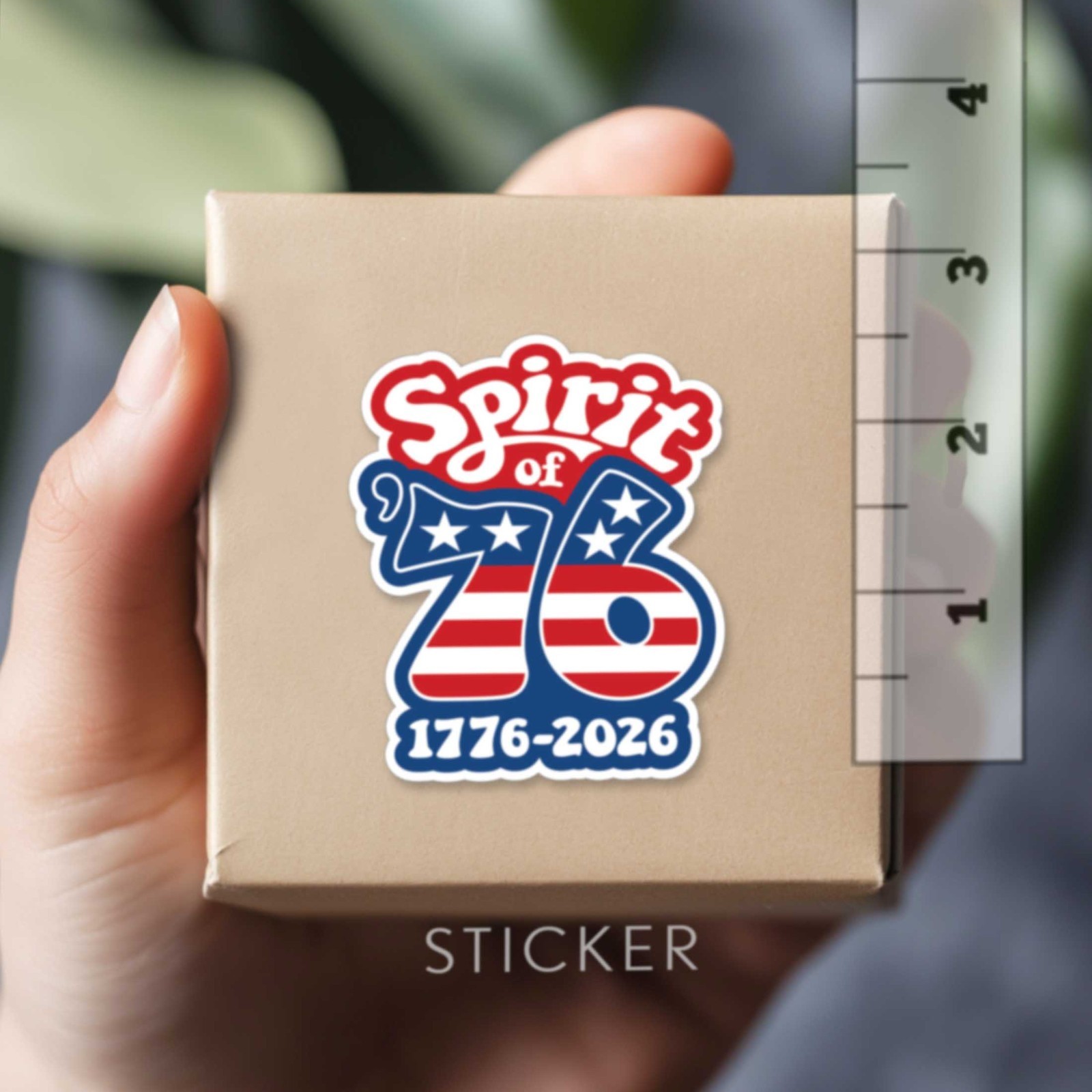 SALE – Spirit of 76 Die Cut Stickers Groovy America Semiquincentennial 250 USA