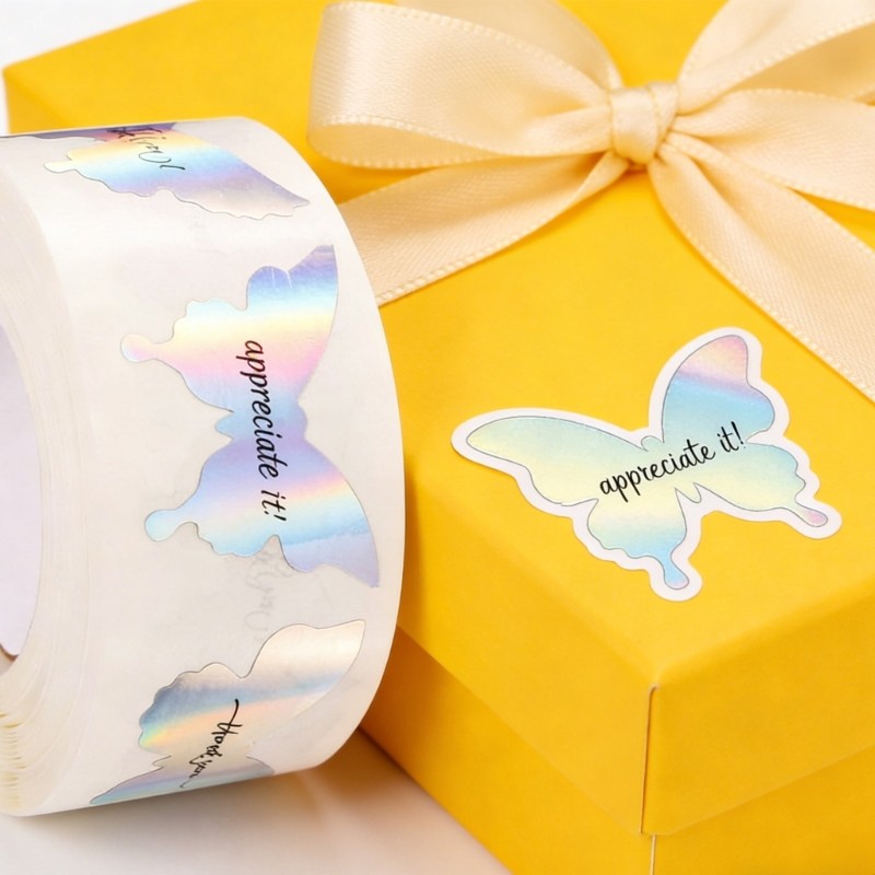 1 Roll Creative Butterfly Design Sticker Waterproof and Scratch Resistant Decors