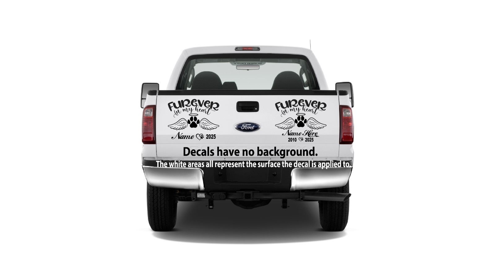 Pet Memorial Decal Personalized Dog Paw Heart Forever Loved Vinyl Sticker #05