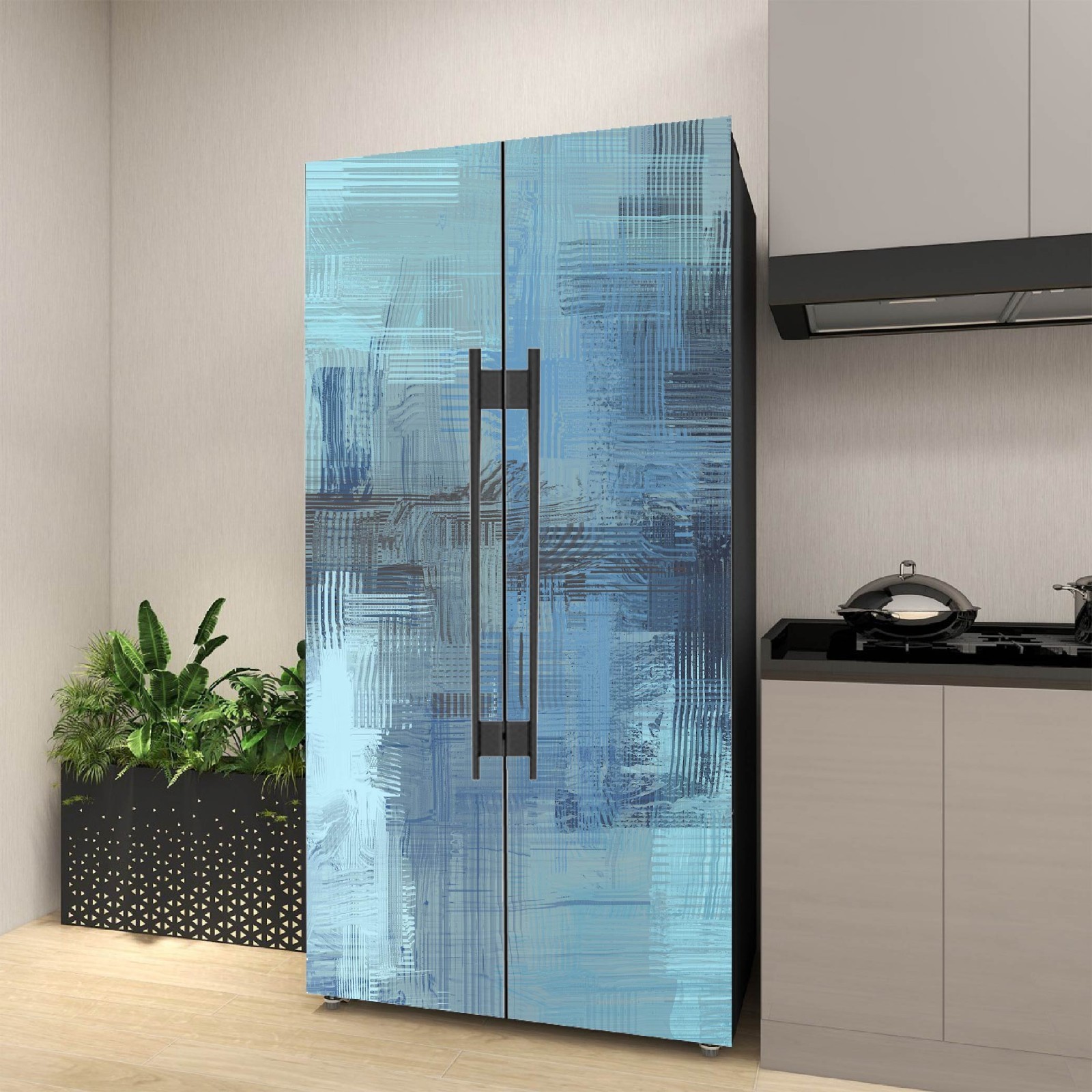 Kitchen Makeover Fridge Wrap Instant Appliance Refresh