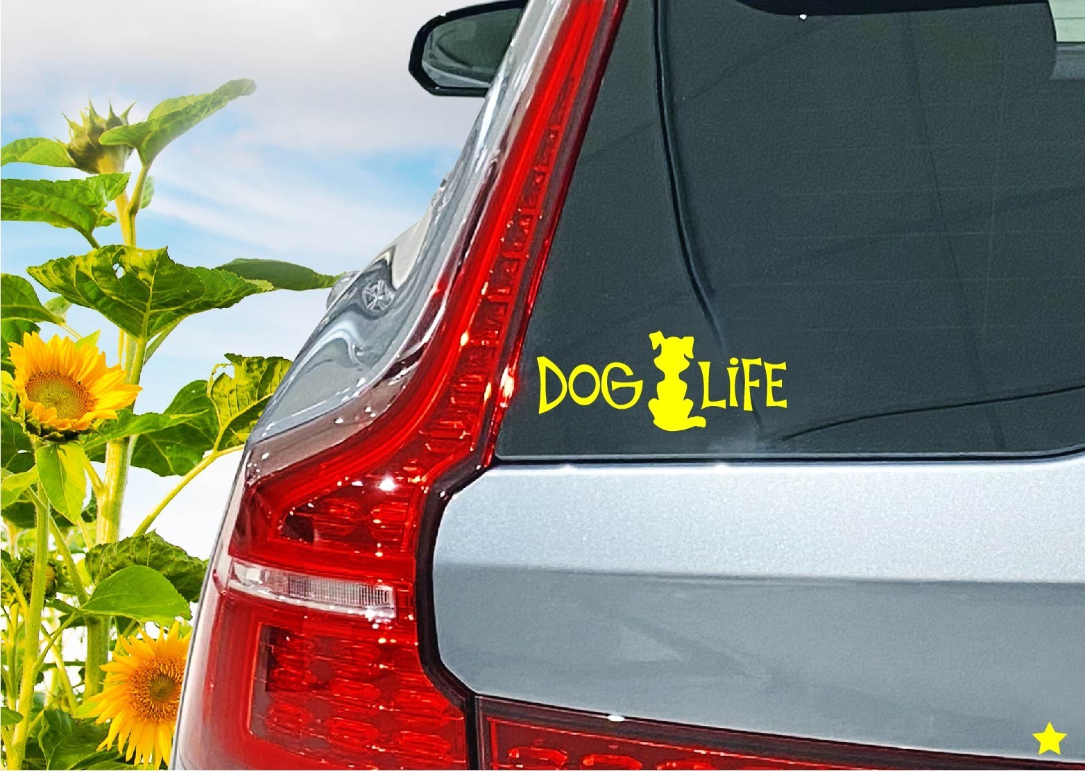 Dog Life Silhouette Decal Sticker Pet Love Dogs Pawprint Puppy Rescue Breeder