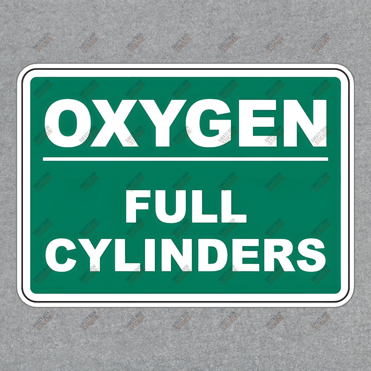 OSHA Compliant Oxygen Full Cylinders Safety Sign Sticker Workplace #100188