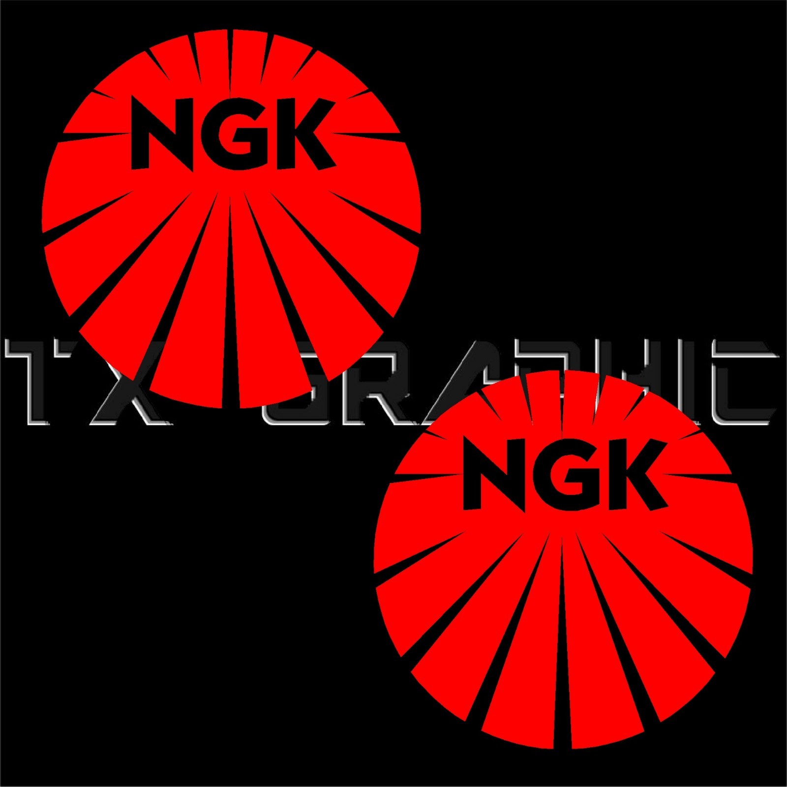 DECALS FOR NGK SPARK PLUG VINYL STICKERS RACE CAR 1 SET OF 2
