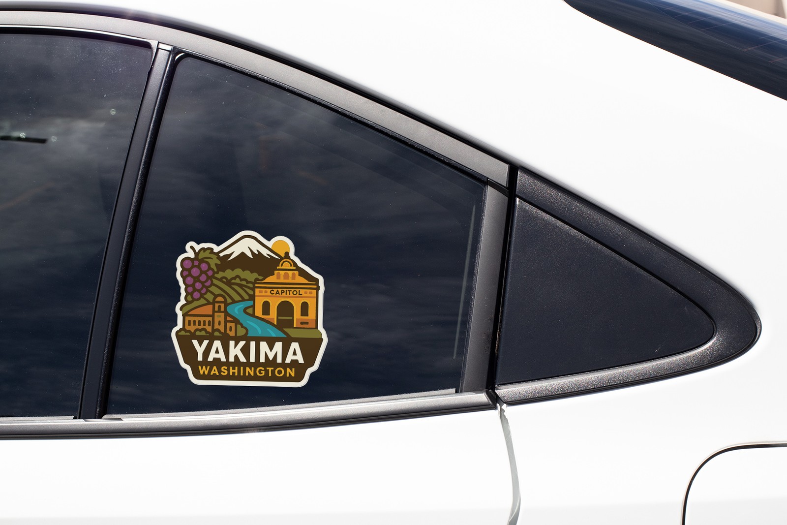 Yakima Washington Sticker Decal Vinyl Die-Cut City Skyline Landmark Design