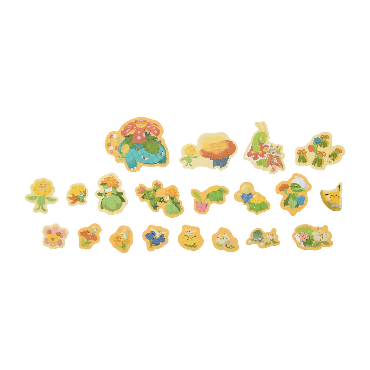 Pokemon Center Floral Collection Assortment Seal Midarezaki Plant Types