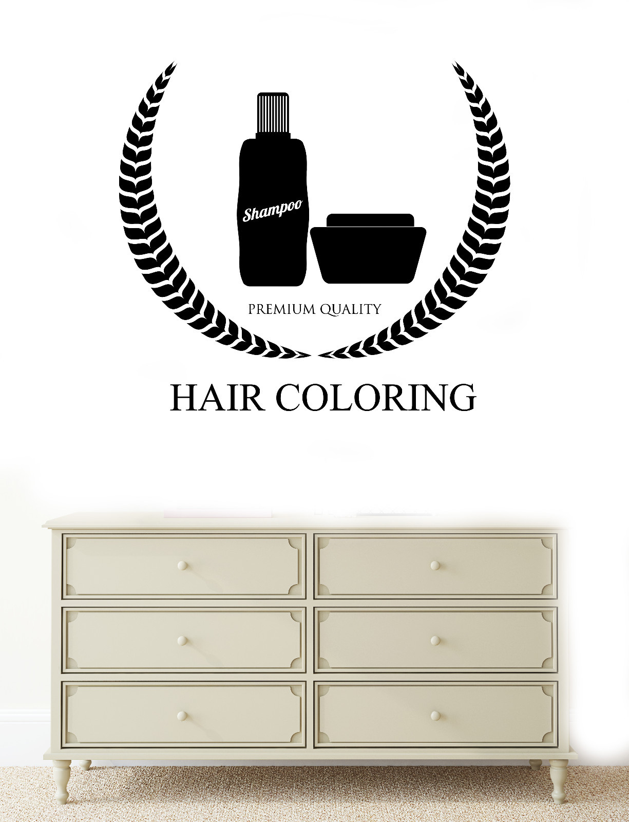Vinyl Decal Wall Sticker Beauty Salon Design Hair Coloring Woman (n832)