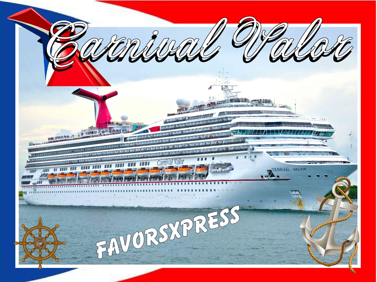 CARNIVAL VALOR CRUISE SHIP PHOTO MAGNET 4 X 3 INCHES