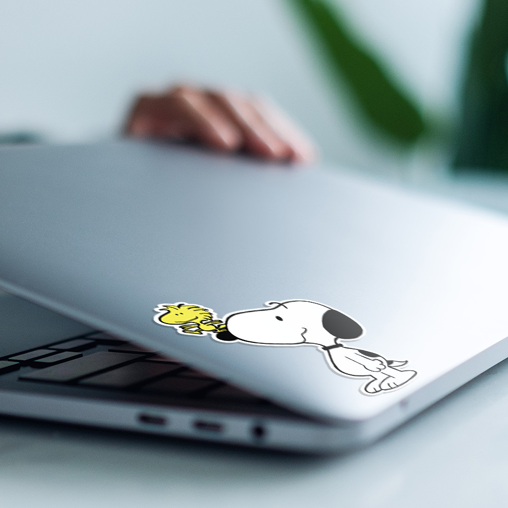 Peanuts Snoopy and Woodstock Sticker – Aesthetic Vinyl 2.5" W x 4" H