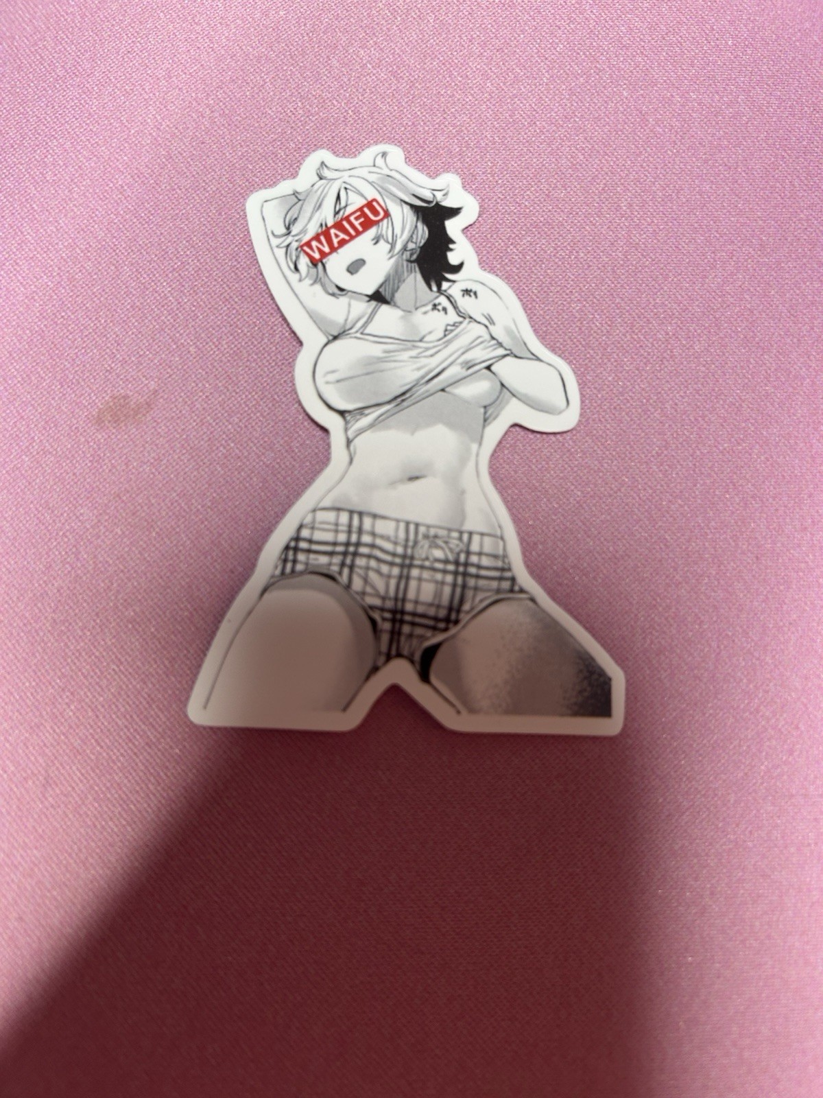 black and white waifu lewd stickers #14