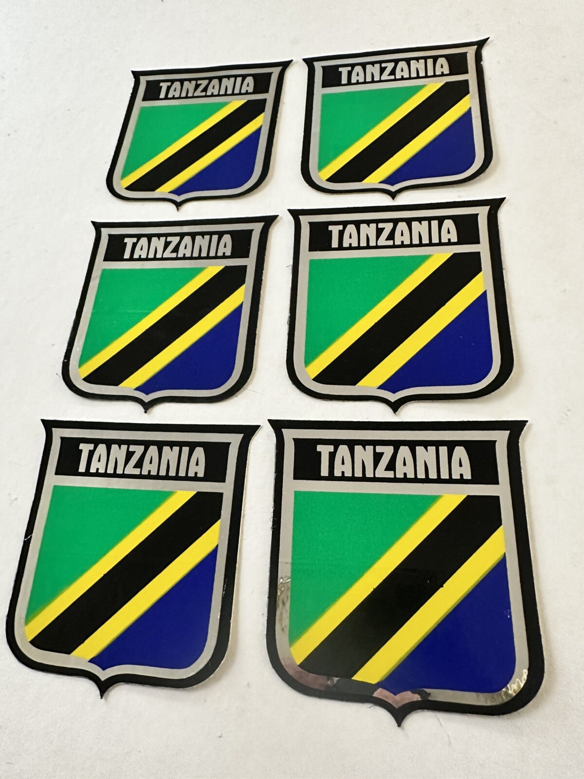 Tanzania International Flag Sticker Decal Lot Of 6 – Vintage New Old Stock –