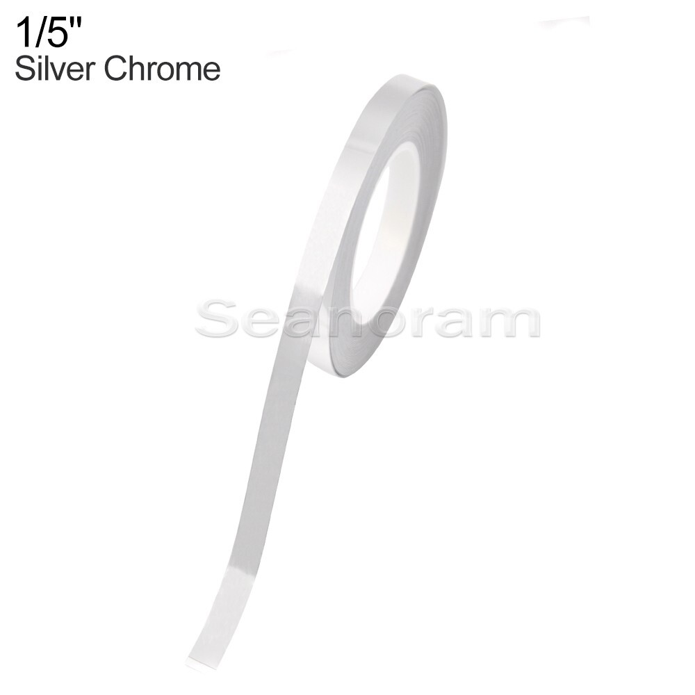 1/5" 5mm Silver Chrome DIY Home Shop Pinstriping Pin Stripe Decal Vinyl Sticker