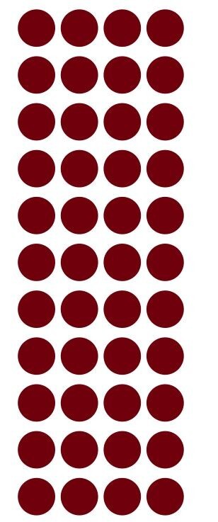 3/4" Burgundy Round Label Dots Stickers Color Coding Inventory 3/4 Inch Dot