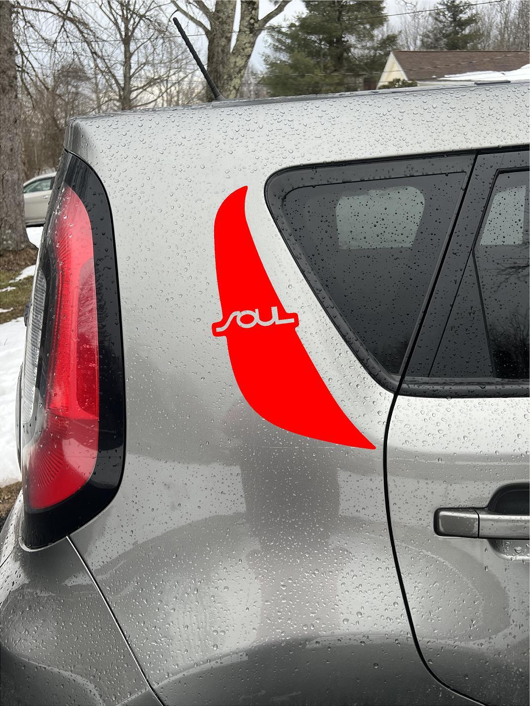 Rear Window Panel Surround Decals fits 2014 2015 2016 2017 2018 2019 Kia Soul