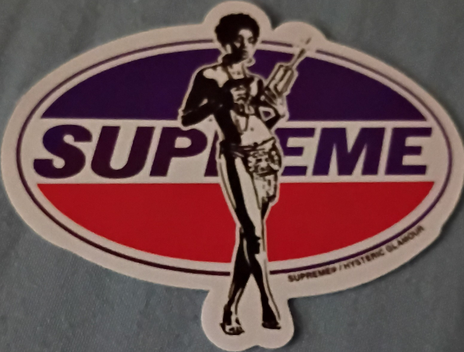 Supreme Oval Logo Sticker Decal Red Purple White Black Unisex Logo Design