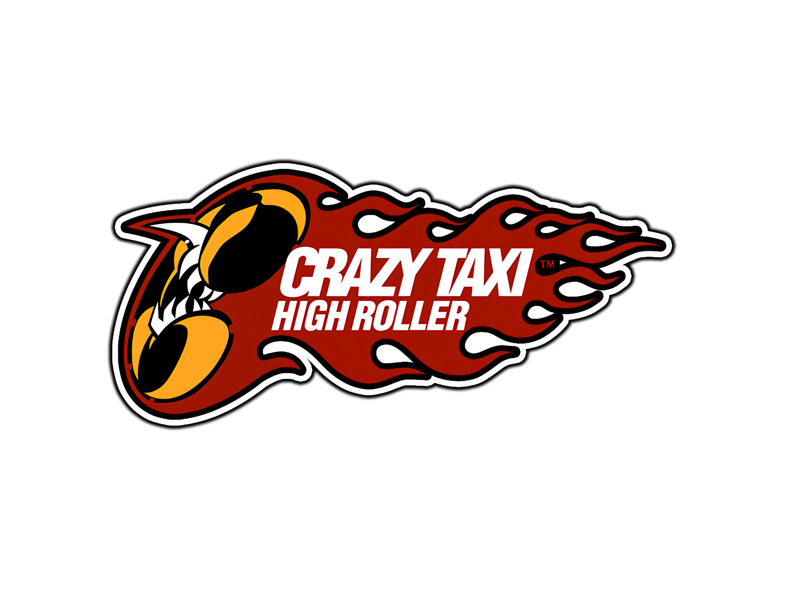 Crazy Taxi High Roller Arcade Logo Retro Gaming Sticker Waterproof Vinyl Decal