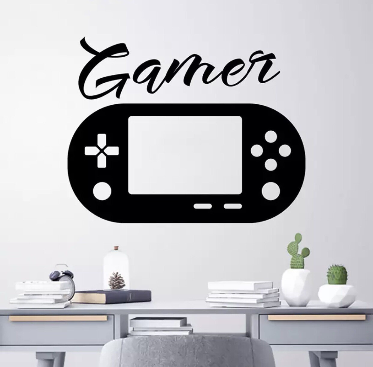 Gamer Video Game Controller Wall Decal Wall Sticker Large Free Shipping Sale