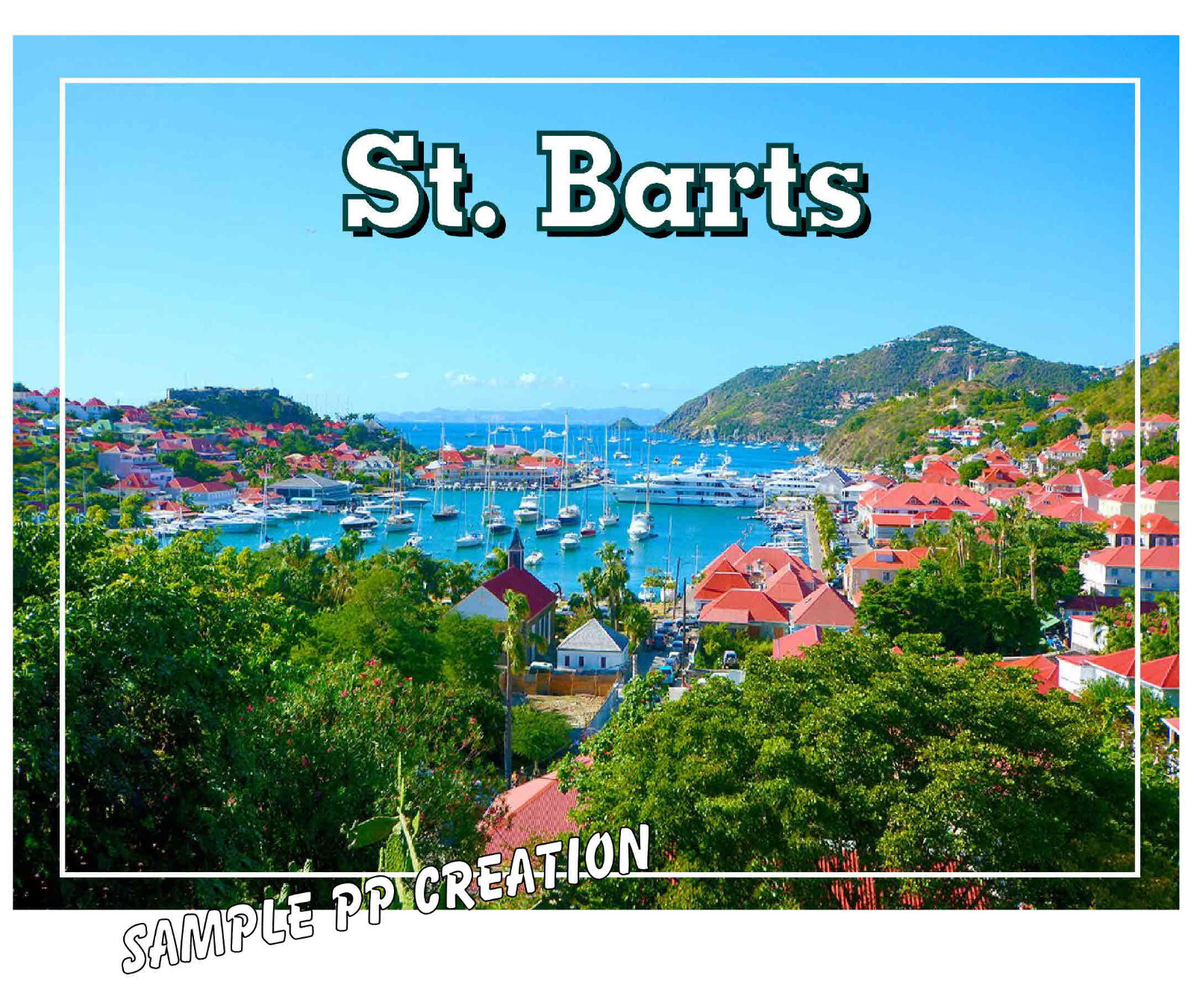 ST. BARTS PHOTO FRIDGE MAGNET 4 X 3 inches TRAVEL