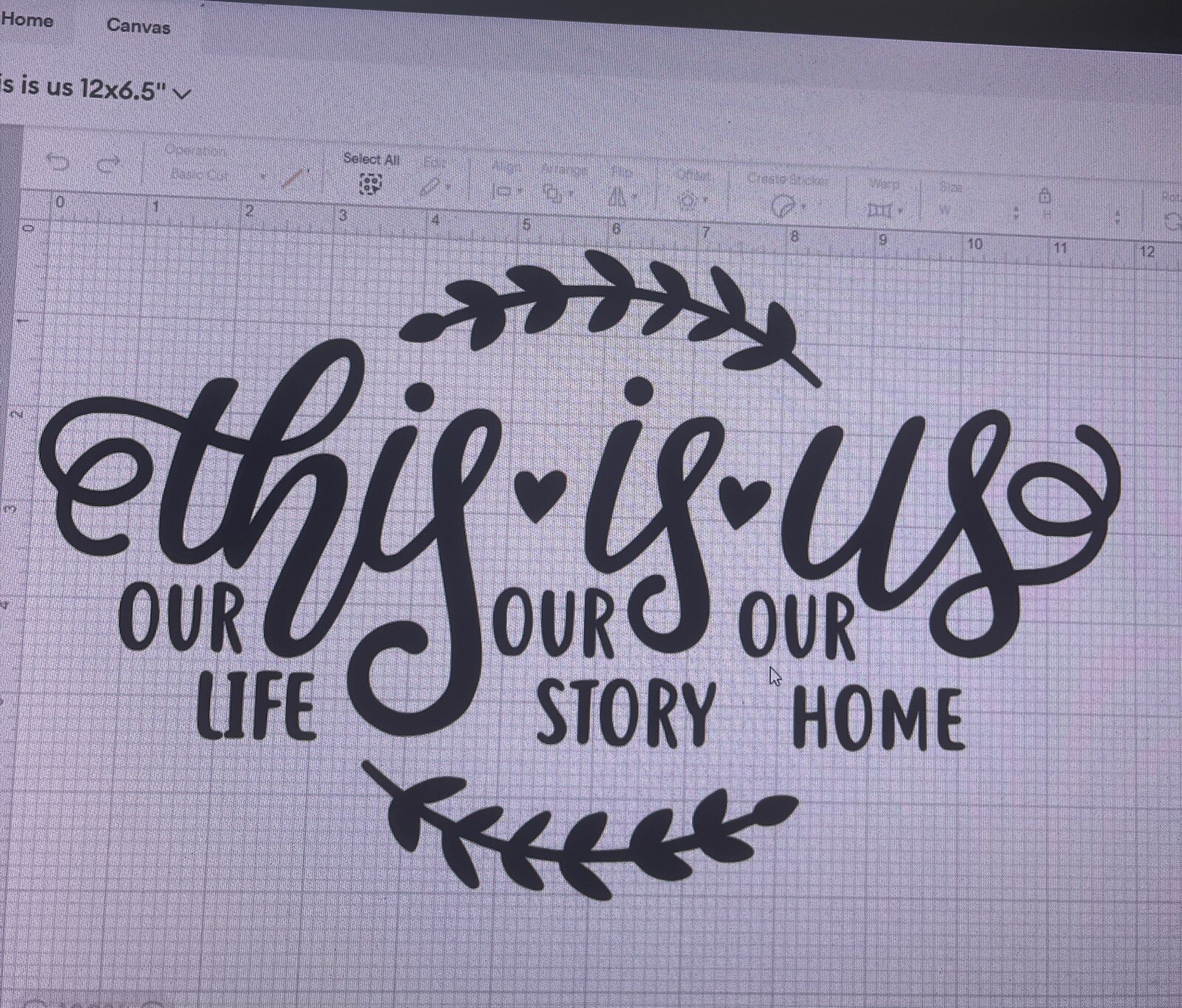 "This is us" Our Family Home decal sticker, Removable vinyl Wall decor 12×6.5"