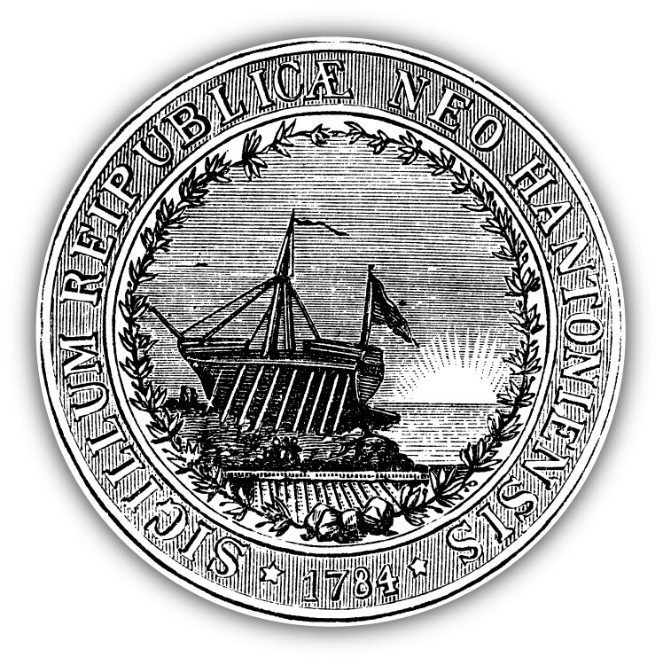 New Hampshire Retro USA Seal Car Bumper Sticker Decal