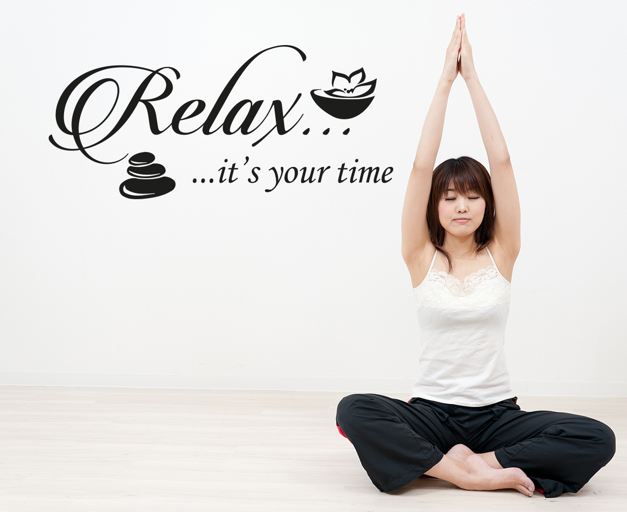 Vinyl Wall Decal It's Your Time Quote Decal Relax SPA Beauty Salon Decor aa303
