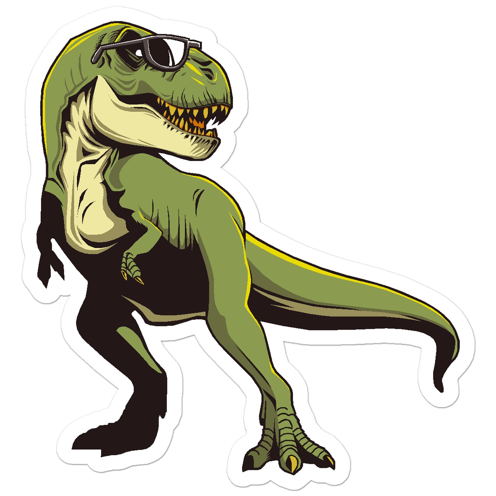 T-Rex Glasses – Vinyl Decal Sticker – Car Window Laptop – ebn7847