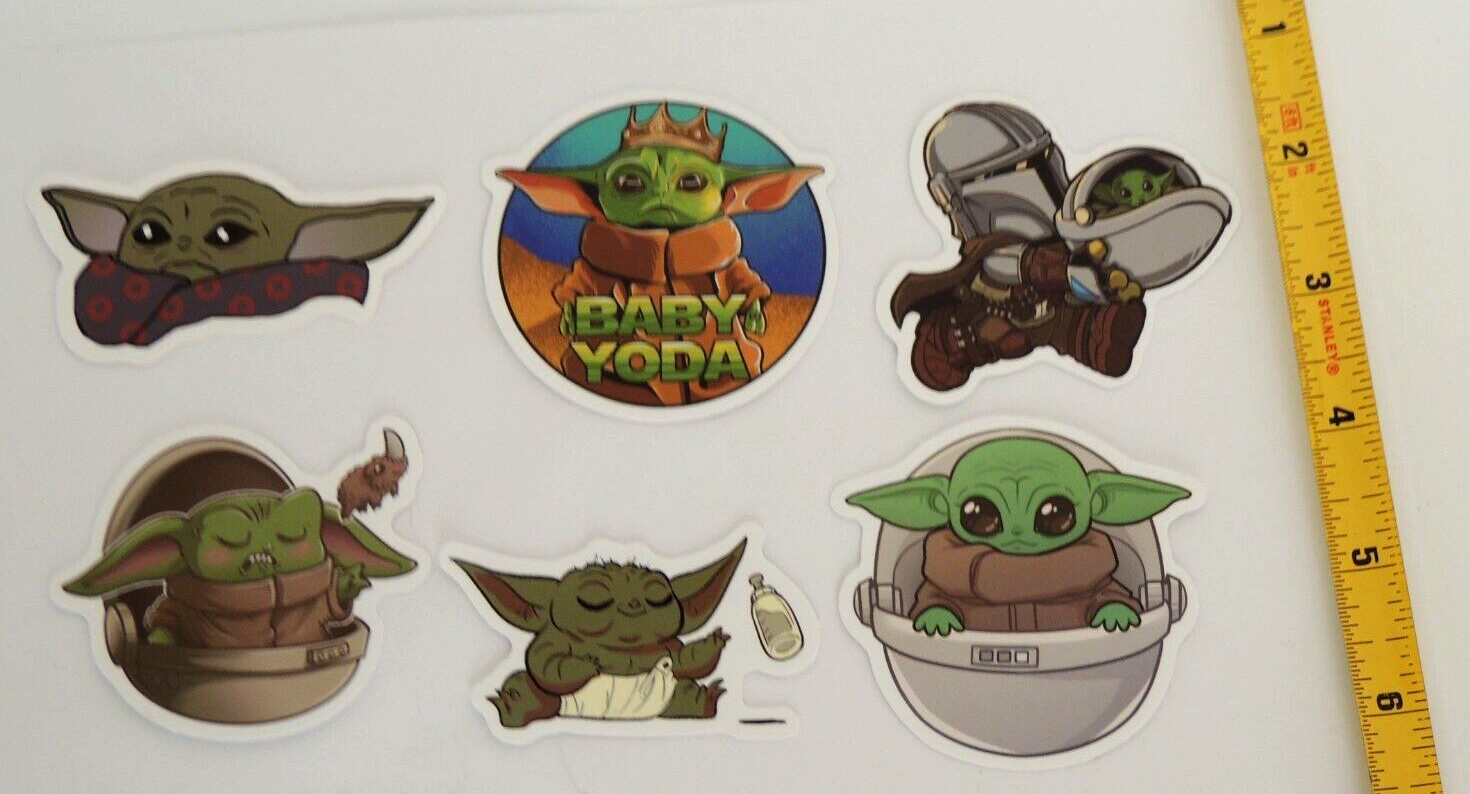 Baby Yoda Sticker Lot Grogu Mandalorian Star Wars Cute!