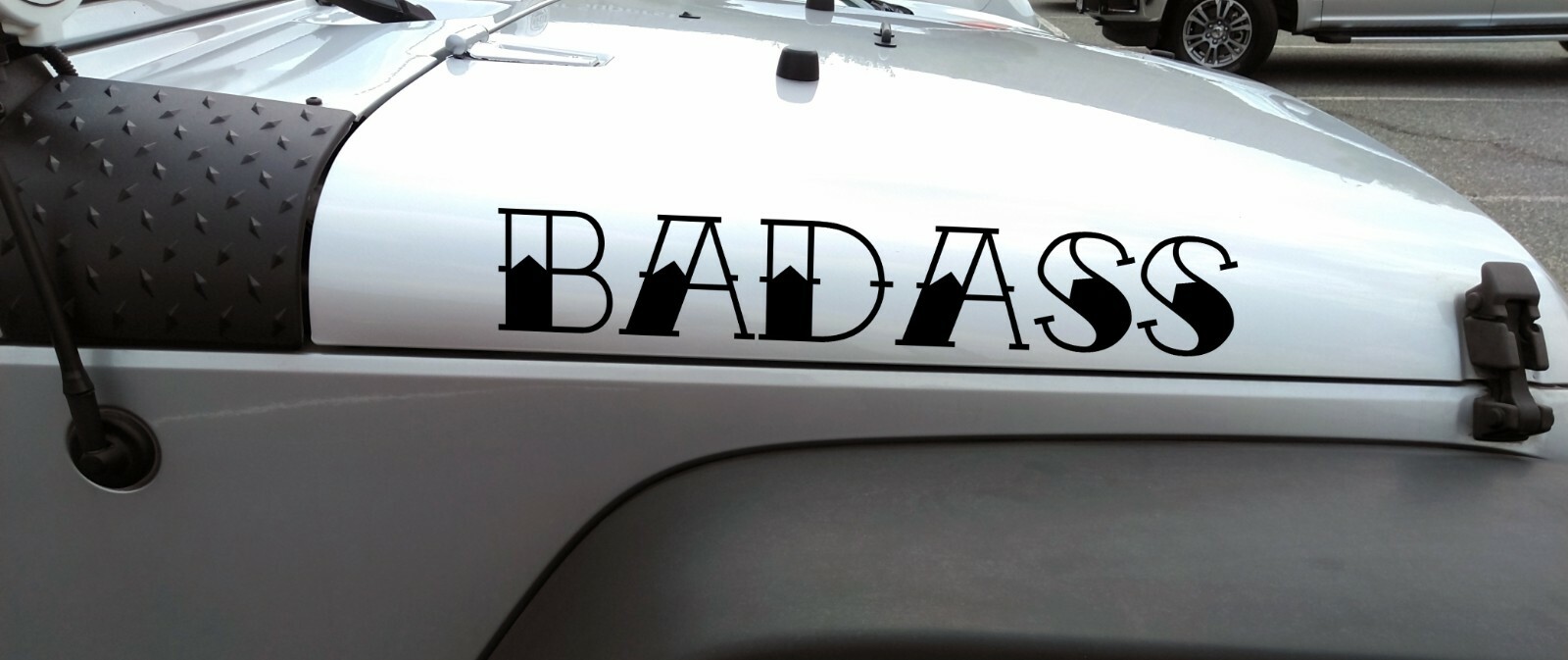 Set of 2 Custom Truck Hood Side Decals V1 | 4×4 Personalized Die Cut Stickers |