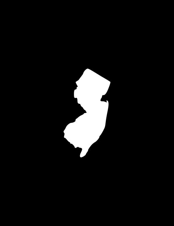 New Jersey Decal, NJ State Outline Decal,New Jerseyan,NJ State Decals,New Jersey