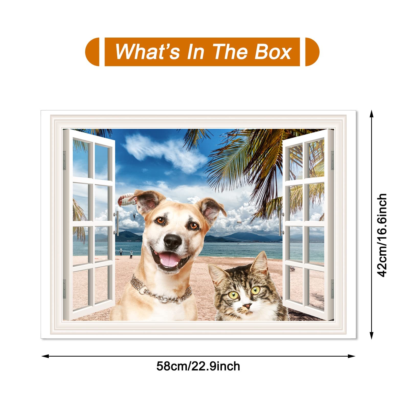 Generic Dog Cat Window Decals Wall Art Sticker