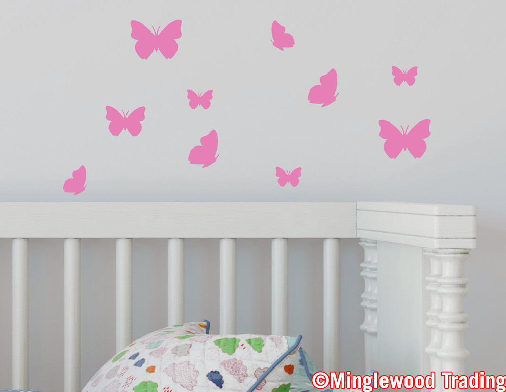 Set of 32 Butterfly Vinyl Decals | Butterflies Insects | Die Cut Stickers