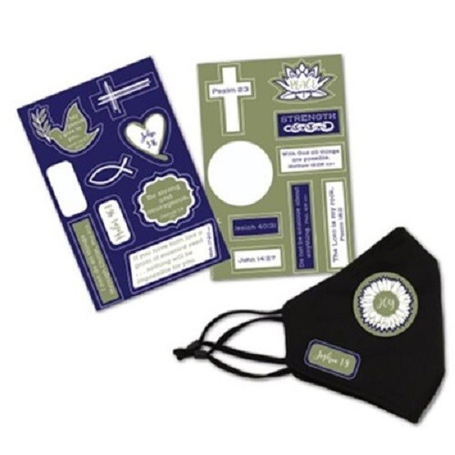 18 Count Christ to All Face Mask Stickers (Mask Not Included) Encouragement New