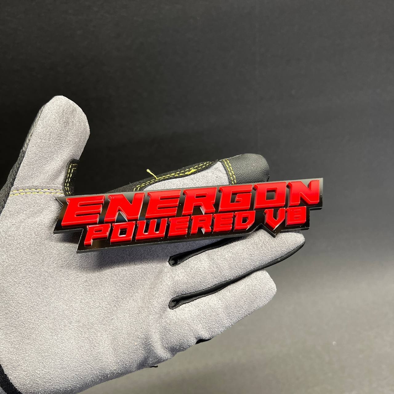 1PC ENERGON POWERED V8 3D Text Car Badge Emblem Fender tailgate Aggressive Decal