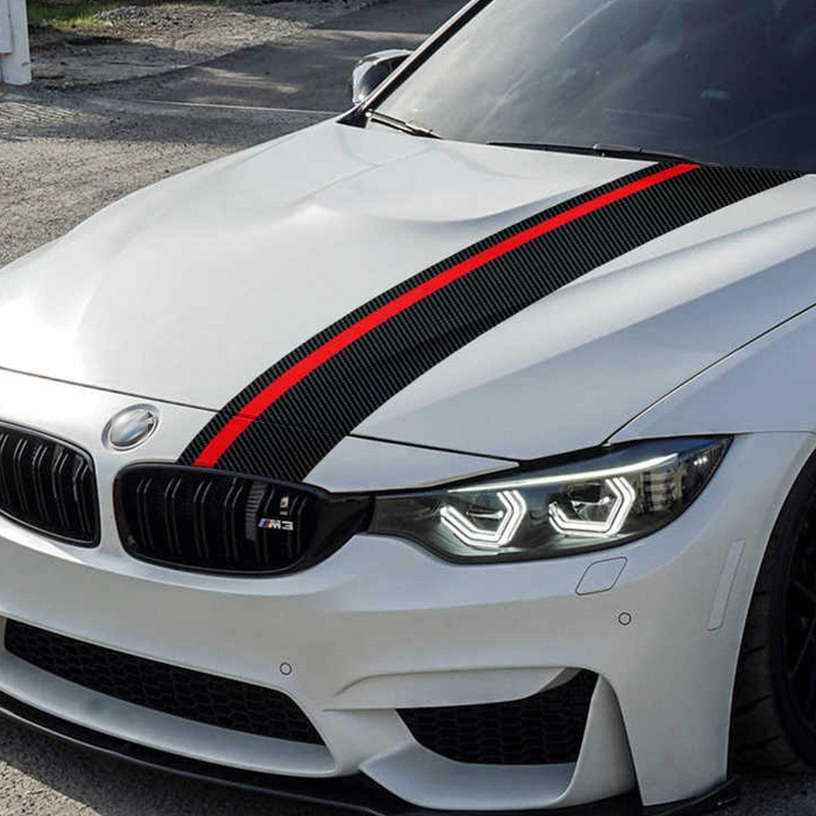 7-Inch Width Rally Racing Stripe Vinyl Graphics Decal Universal Car, Gloss Bl…