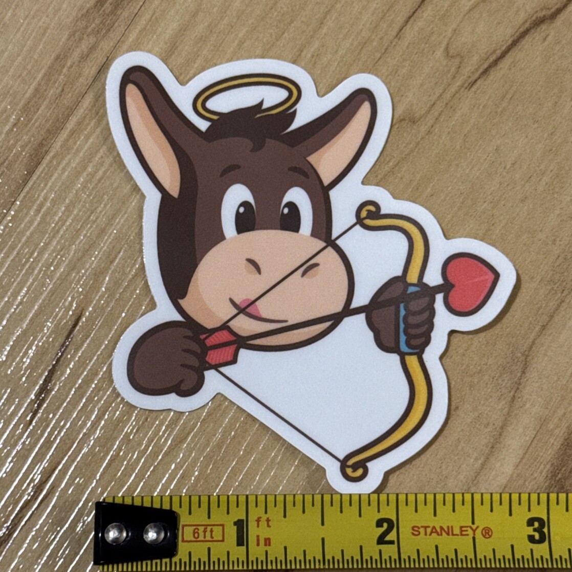 3” STICKERMULE CUPID VALENTINES DAY BOW ARROW LOGO DIECUT DECAL STICKER KICK ASS