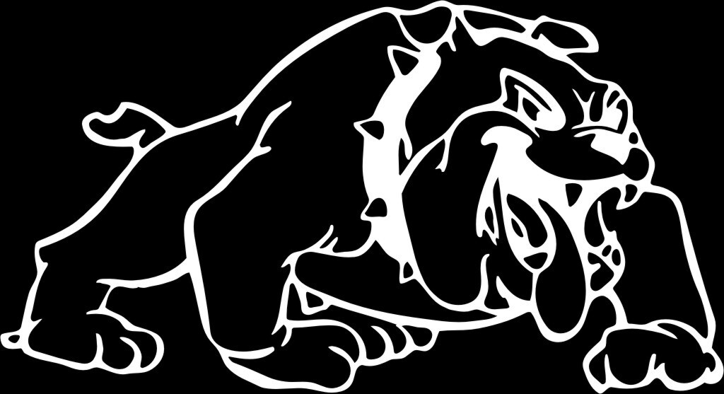 Bulldog Mascot 1 Color Window Wall Vinyl Decal Sticker Printed Graphic