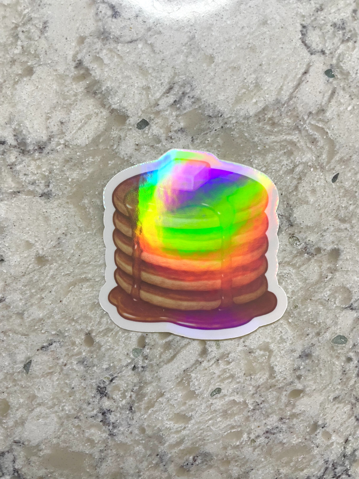 Pancakes Sticker l Gloss or Holographic Laminate l Waterproof Decal