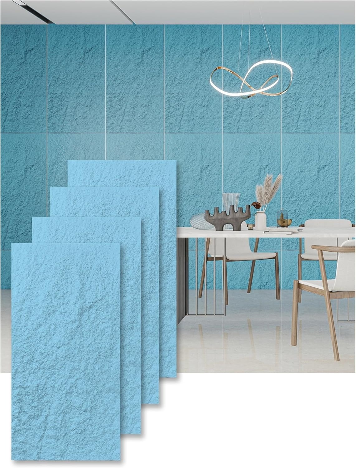 ARTSLAT 4PCS PU Wall Panels Stone Texture for Interior Wall Decor
