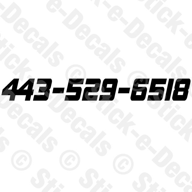 Custom Phone Number for Business Truck Decal