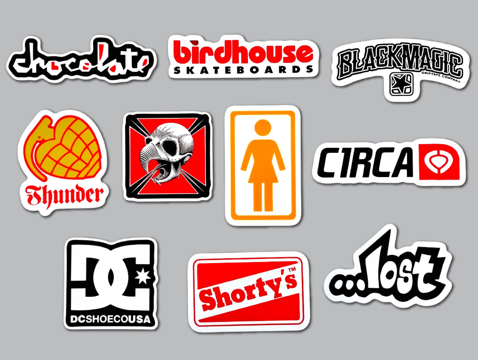 Skate Vinyl Sticker Lot (10 Stickers) Set 4 Skateboarding 90's 2000's