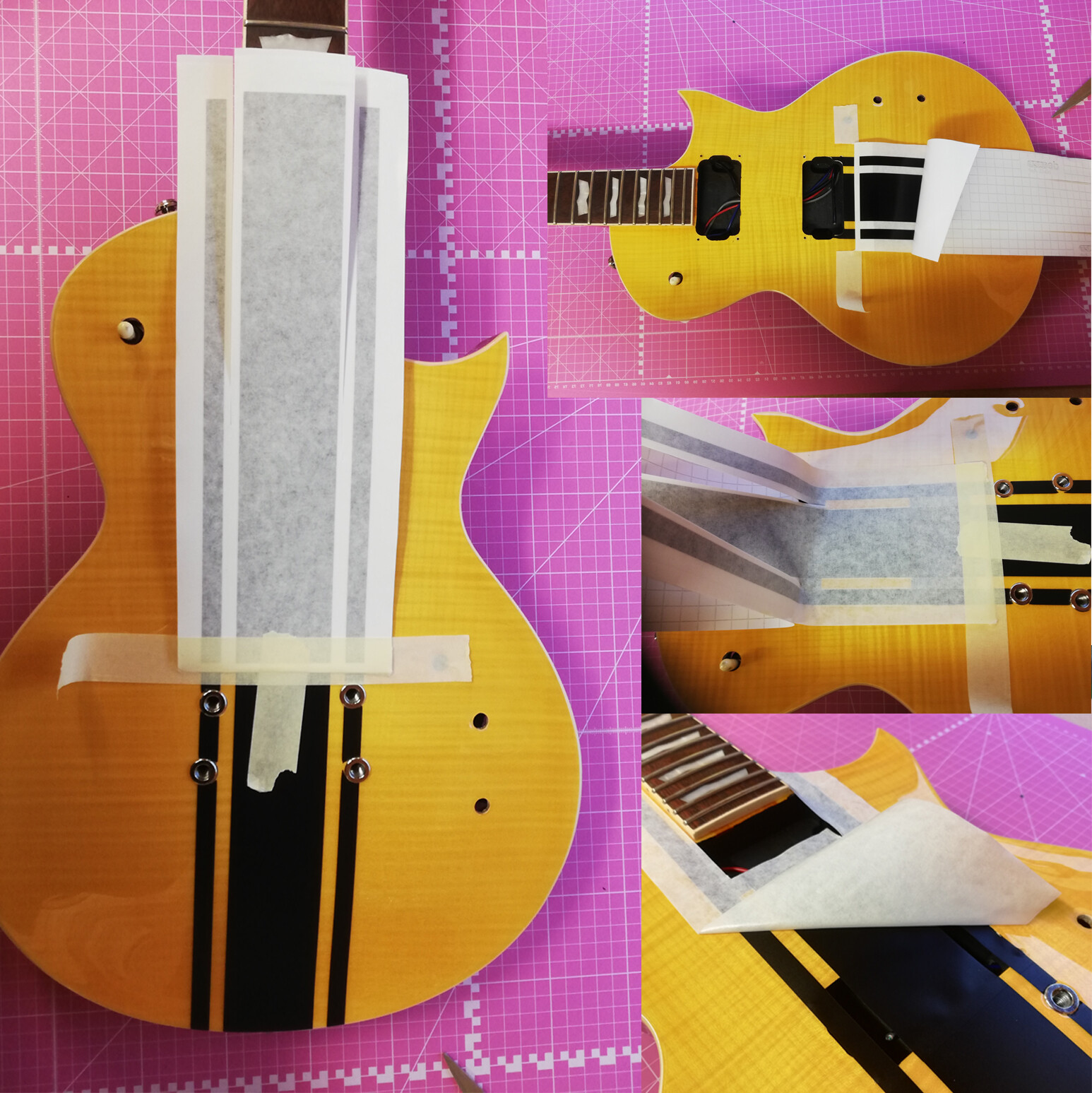 Wide Custom Racing Stripe Decal Stickers for Guitars & Basses 12 Colour Options