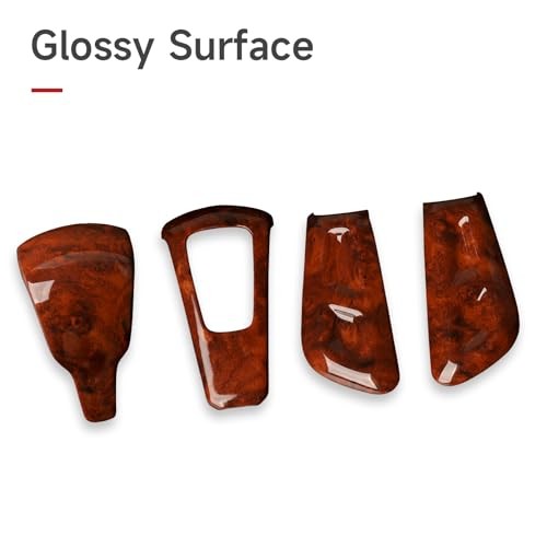 Car Gear Shift Knob Cover Trim Wood Grain Decal Sticker fits for 2019 Gear Knob