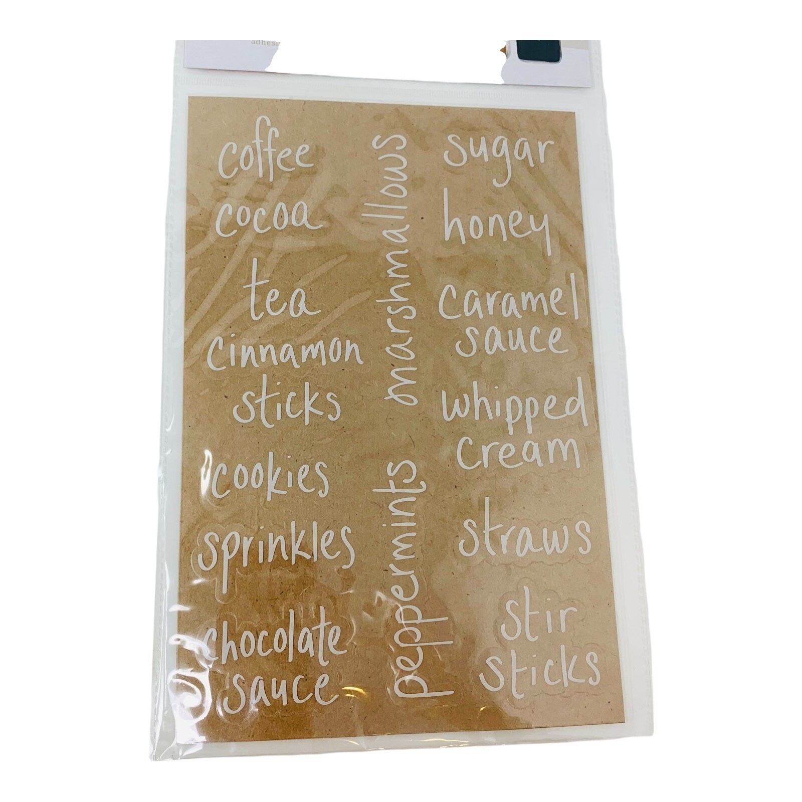 White Pantry Decals Labels Container Organizing Kitchen Food Storage Container