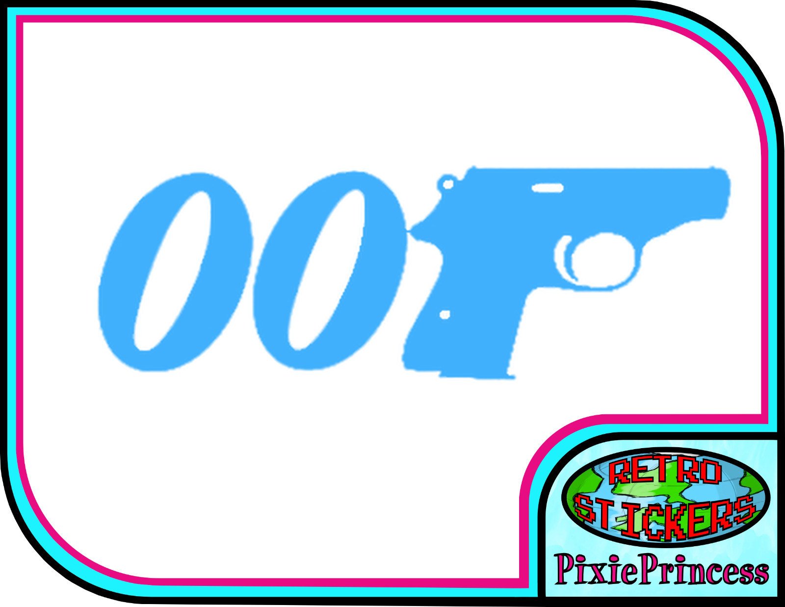 007 James Bond C Vinyl Sticker Laptop Car Van Truck Wall Art Poster Window Movie