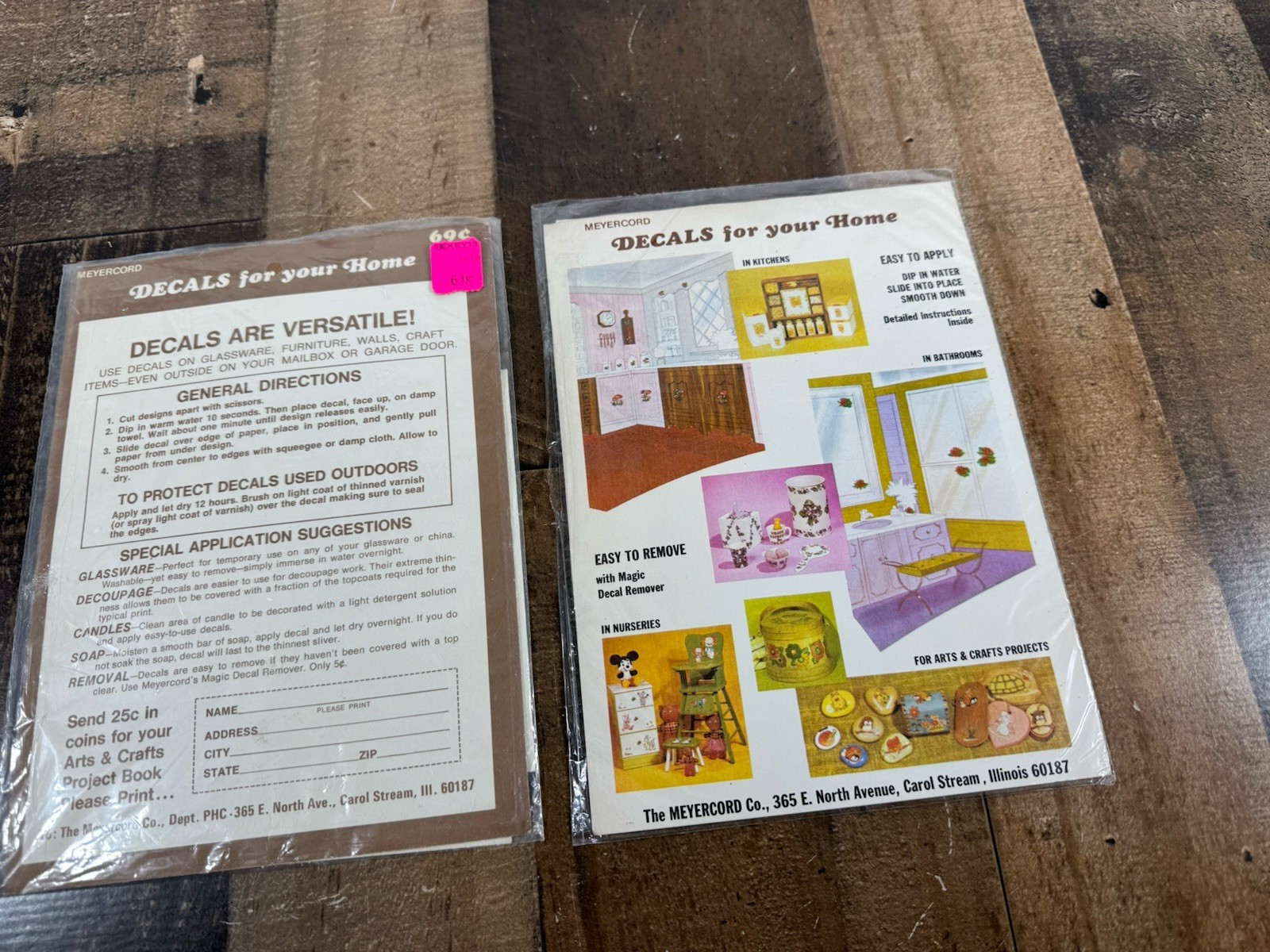 Vintage 1976-77 Meyercord Co. Decal Stickers – 2 Asst packages – A few missing