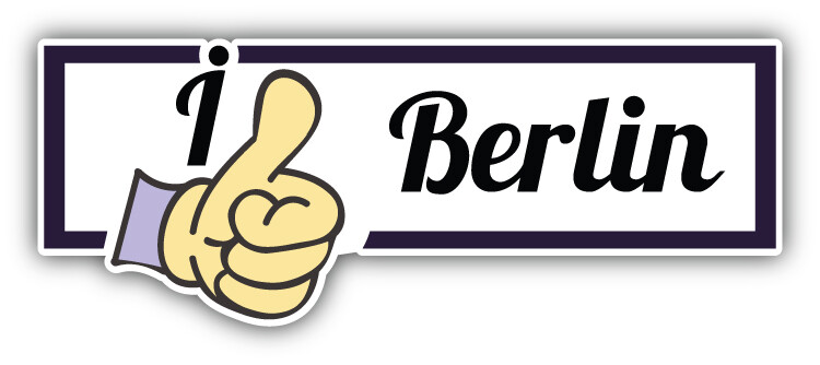 I Like Berlin Travel Slogan Car Bumper Sticker Decal