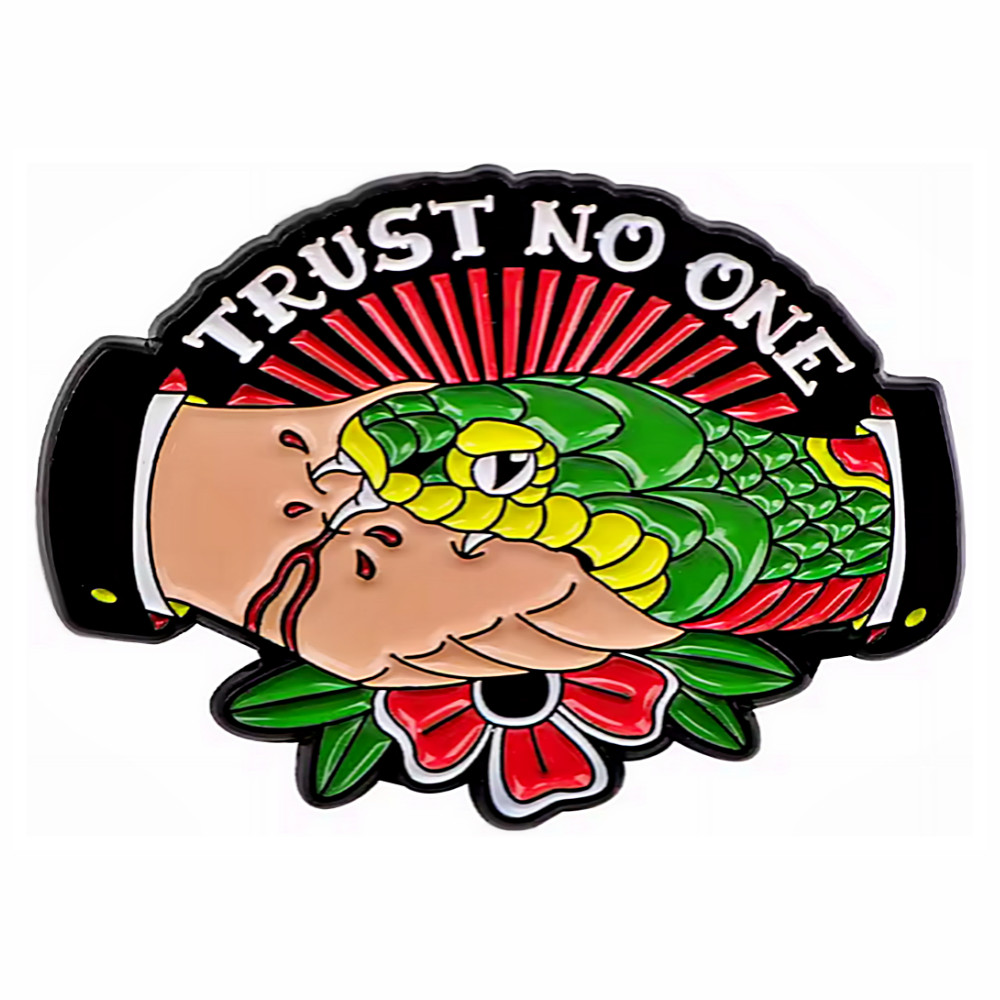 TRUST NO ONE STICKER SIGN. VINTAGE RETRO PEEL AND STICK VINYL 4 SIZES