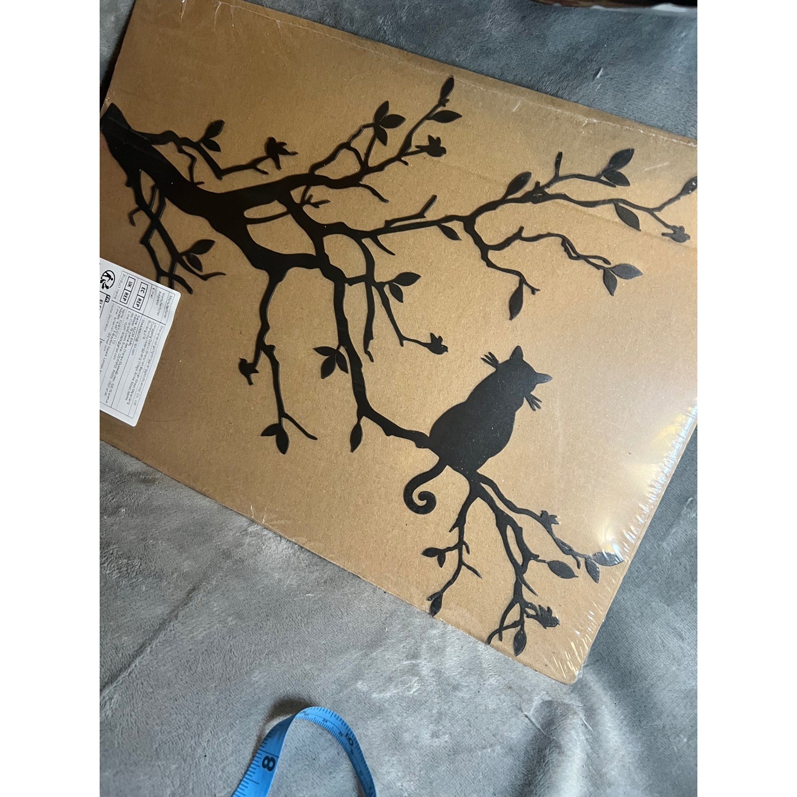 Black Metal Cat Tree Branch Wall Art Gothic Cottagecore Woodland Decor New