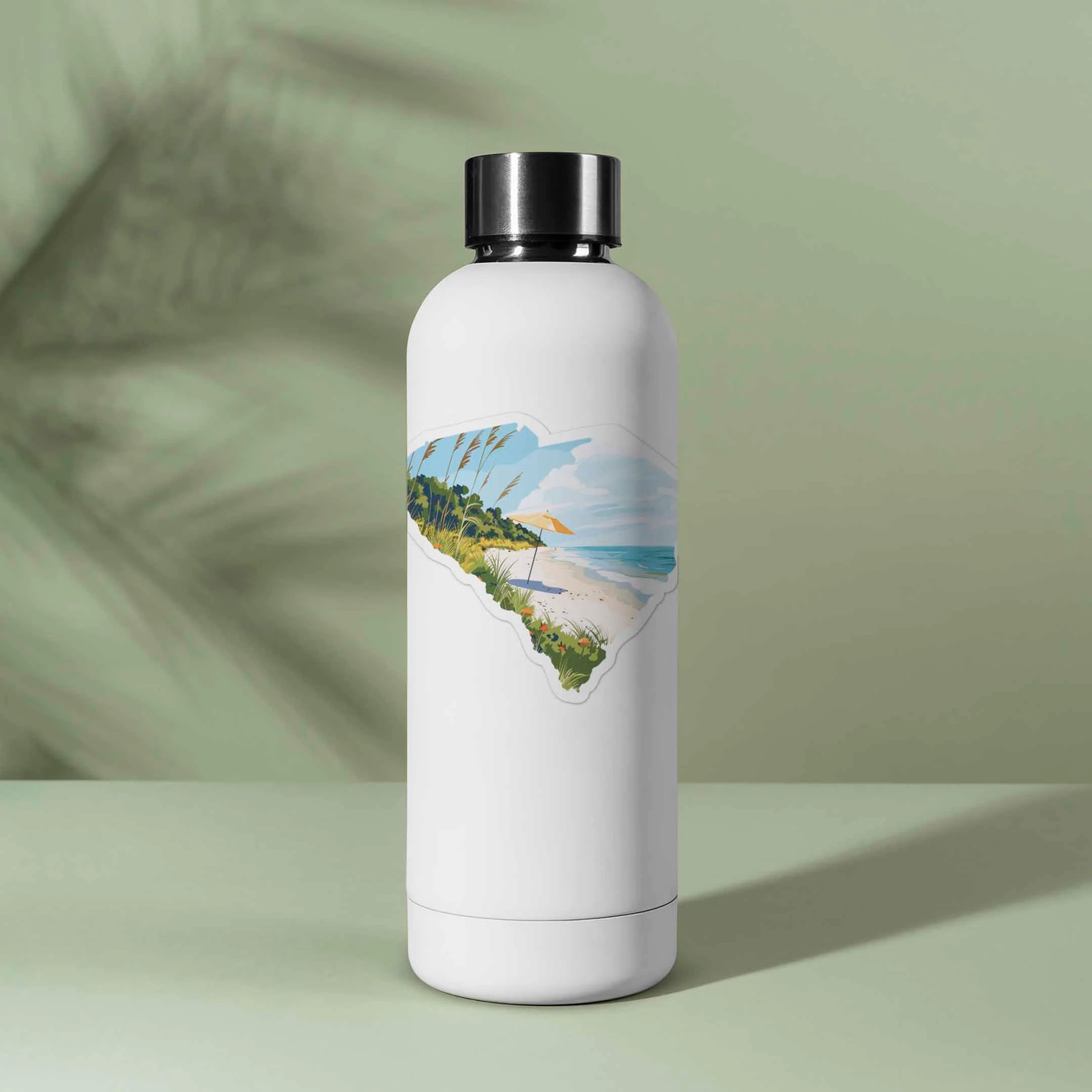 South Carolina Beach Sticker – Cute SC Southern Decal for Water Bottle & Laptop